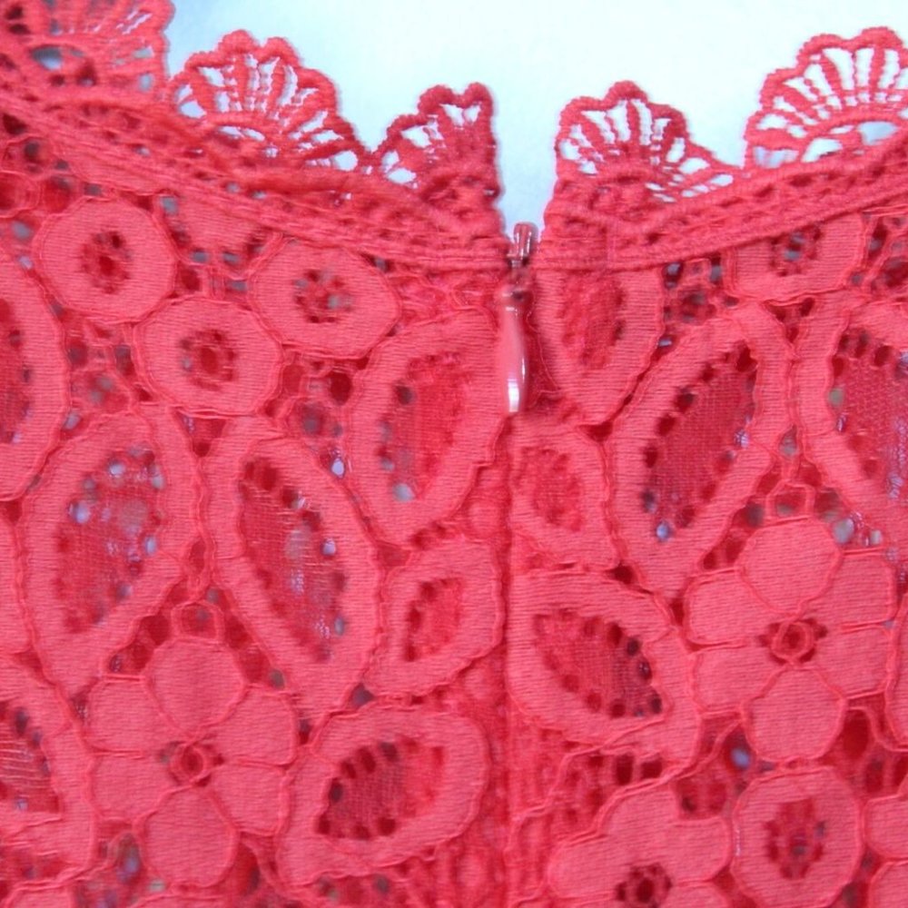 Lulus Appetite for Seduction Red Lace Long Sleeve Dress Women's Size XS H13441 - Picture 8 of 12